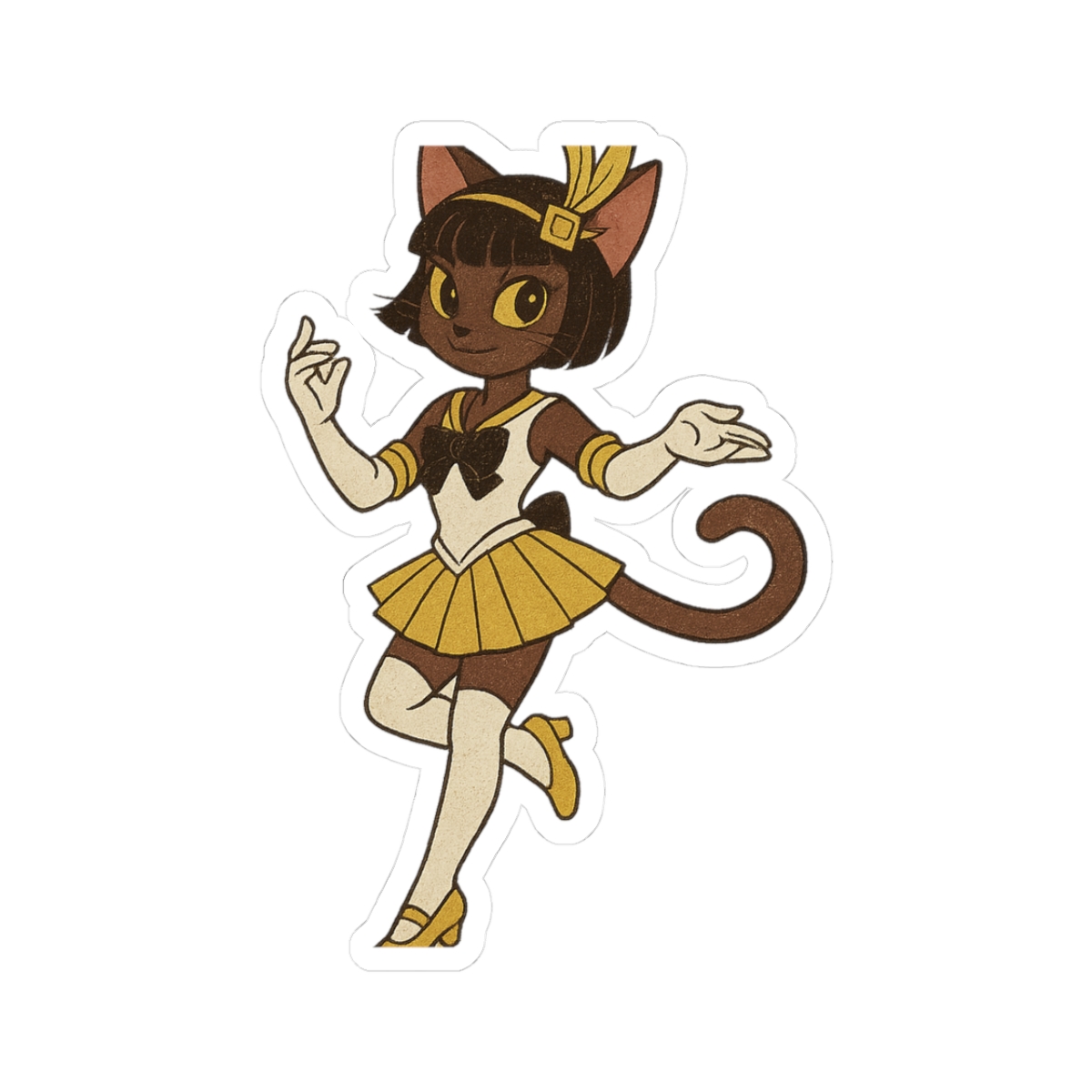 Ivy Pepper Lackadaisy Sticker | Flirty Speakeasy Cat Vinyl Decal