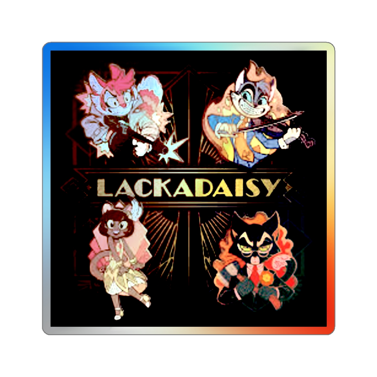 Lackadaisy Holographic Stickers - Lackadaisy official Stickers merch