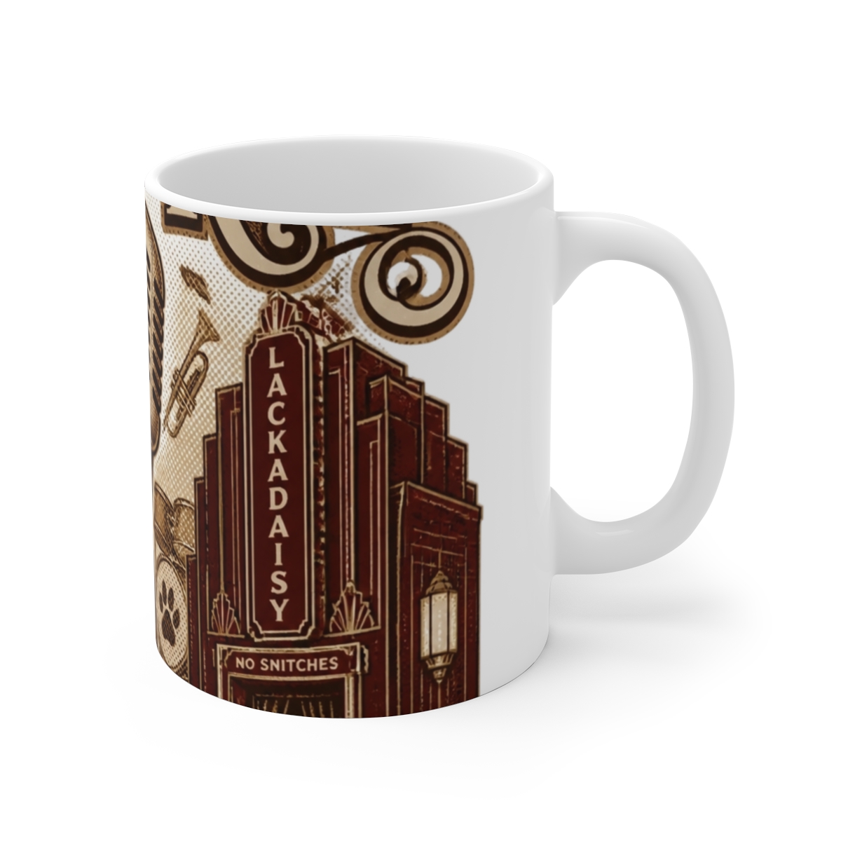 Lackadaisy "Swing and Roar" White Mug